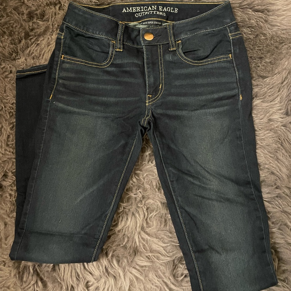 American Eagle skinny super stretch jeggings dark wash